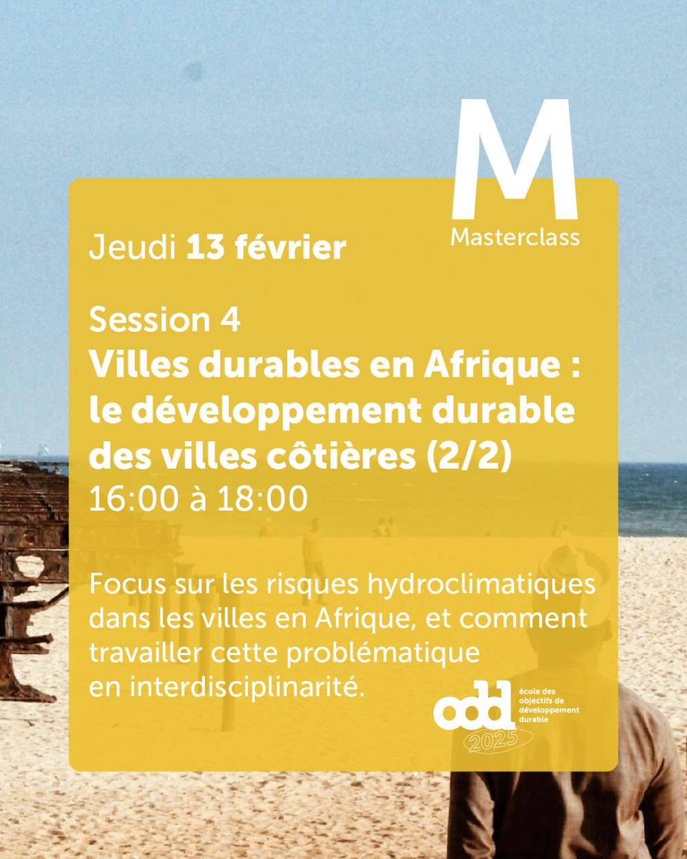 Formation digitale - Session 4 : Villes durables en Afrique : le développement durable des villes côtières (2/2) 